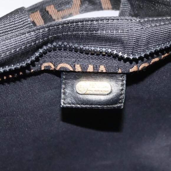 FENDI Hand Bag Nylon Black Gold Auth ep9113 - Picture 10 of 16